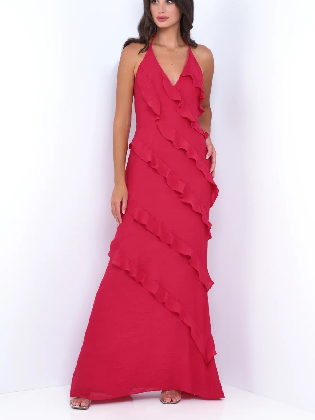 Red Ruffle Dress